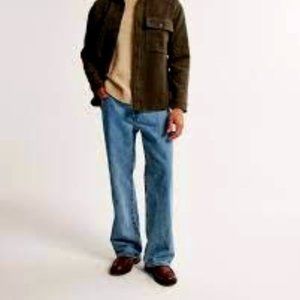 Abercrombie & Fitch Jeans Baggy Loose Relaxed Button Fly Preppy Academia Size 34